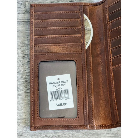 C439 Tree Leaf Camouflage‎ Western Ranger Hunter Rodeo Wallet 12G Shotgun Concho - Picture 8 of 11